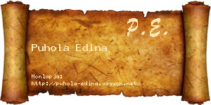 Puhola Edina névjegykártya